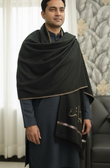 Custom Name Winter Shawls|Black 3