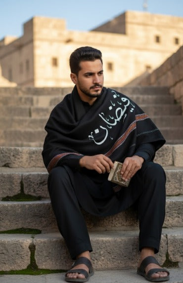 Custom Name Winter Shawls|Black 9