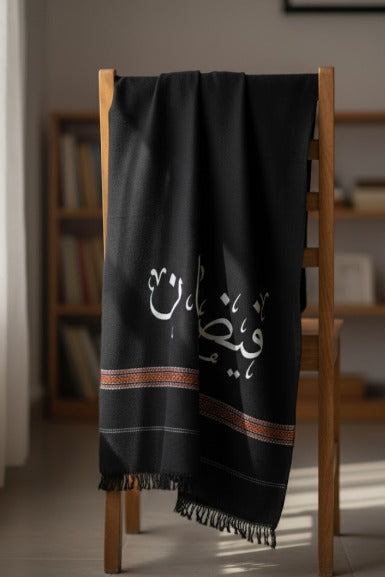 Custom Name Winter Shawls|Black 9